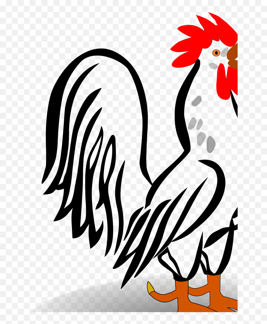 Rooster Svg Vector Rooster Clip Art - Svg Clipart Black And White Rooster Transparent Emoji,Rooster Clipart