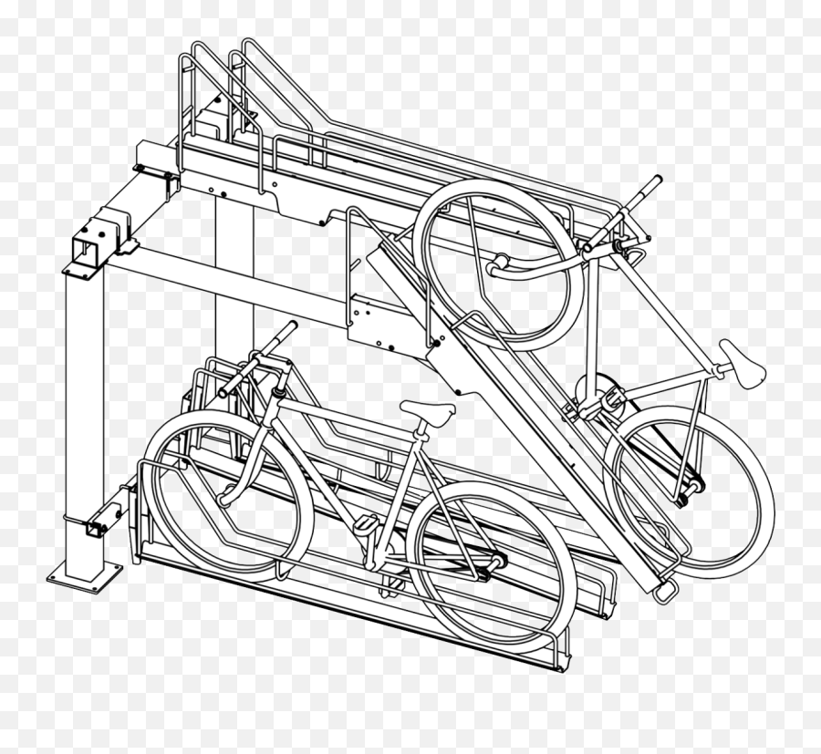 High Density Bike Storage Emoji,Bike Rack Png