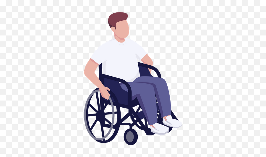 Best Premium Man In Wheelchair Illustration Download In Png Emoji,Person In Wheelchair Png