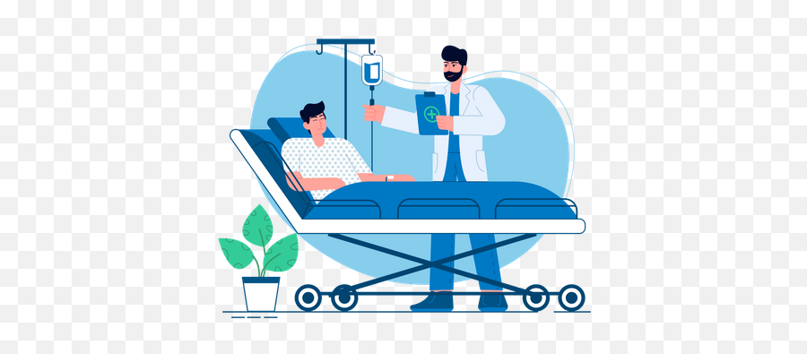Best Premium Patient Visit By Doctor Illustration Download Emoji,Patient Png