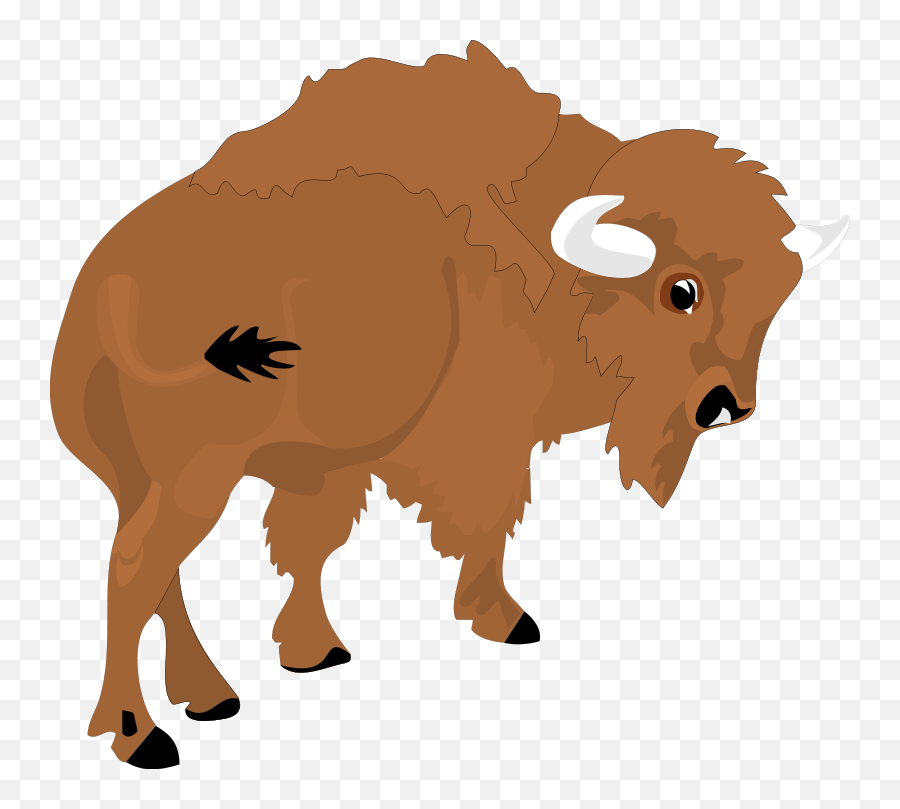 Cartoon Buffalo Clipart - Clip Art Bison Emoji,Buffalo Clipart