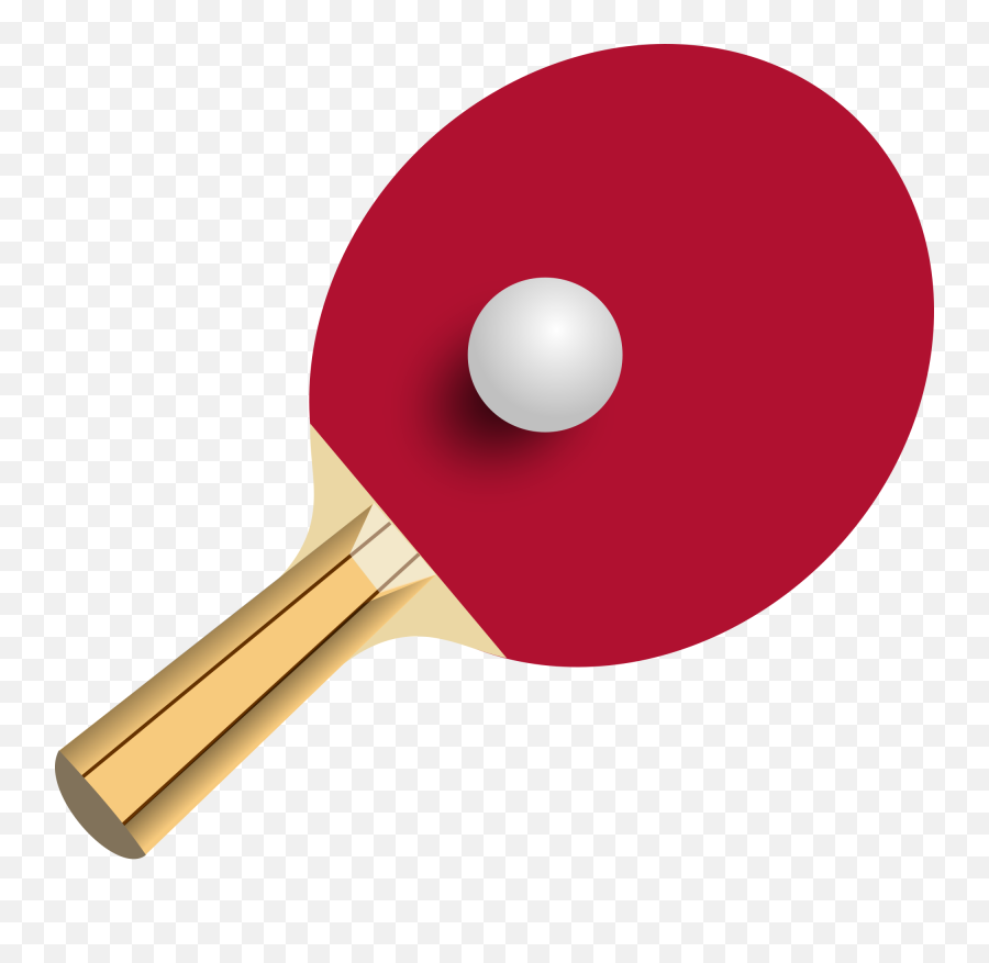 Table Tennis Equipment Clipart - Ping Pong Png Emoji,Tennis Racket Clipart