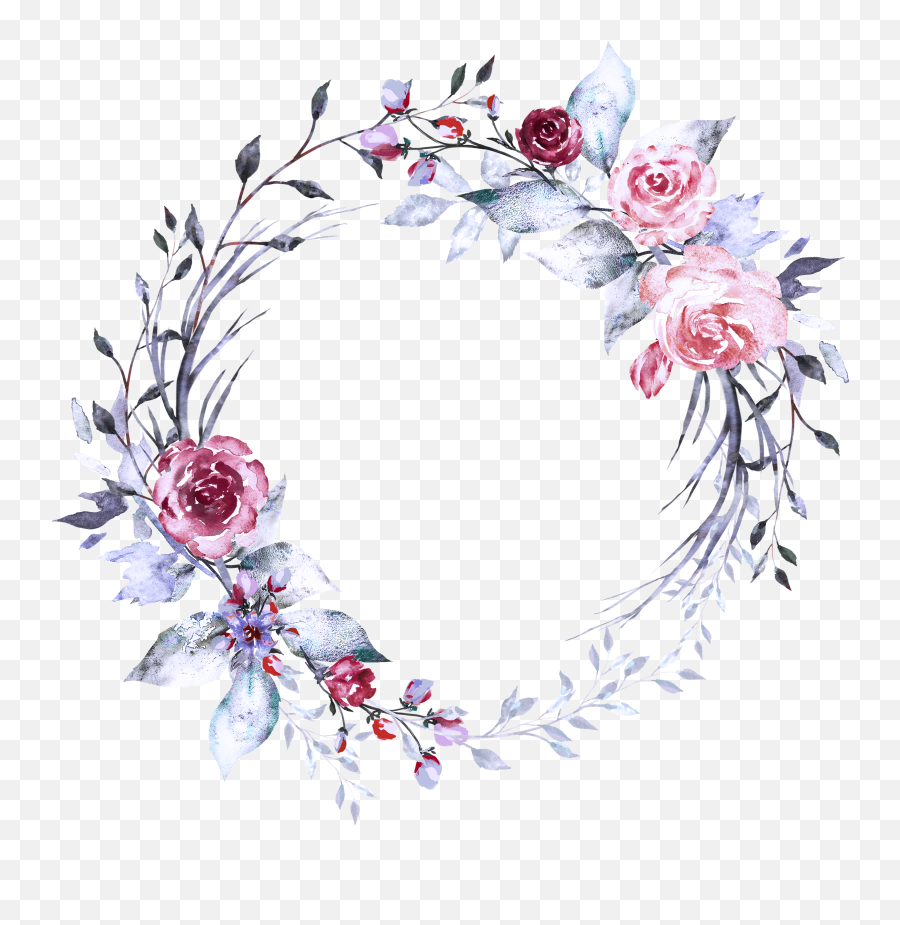 H833 46 Floral Drawing Flower Frame Instagram Logo - Flower Emoji,Pink Instagram Logo