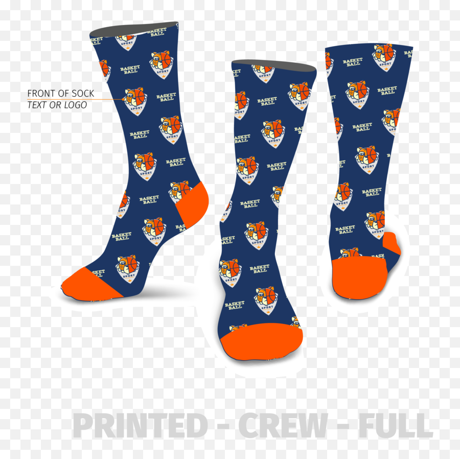 Paw Print Custom Logo Printed Sock - Printed Logo Socks Emoji,Paw Print Logo