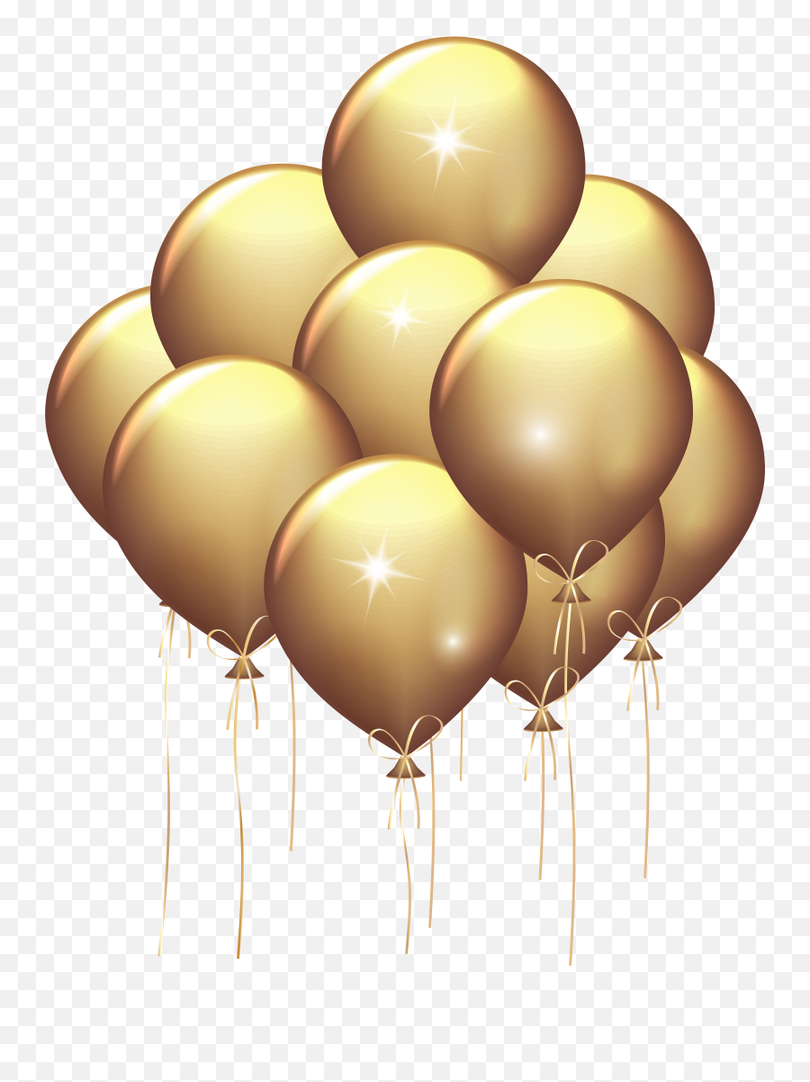 Balloon Balloons Transparent Gold Free Emoji,Balloons Transparent Background