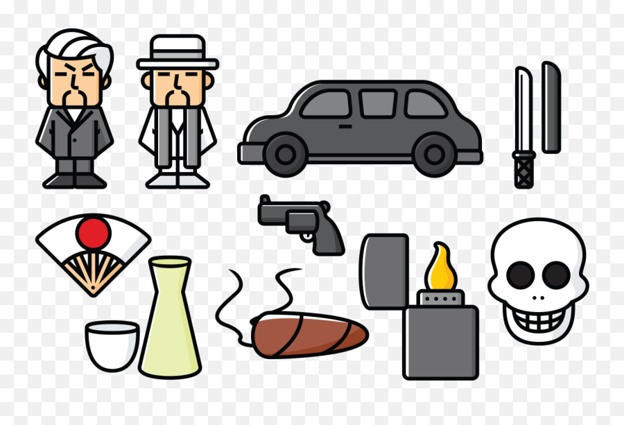 Yakuza Japans Organized Crime Icons - Organized Crime Clipart Emoji,Organized Clipart