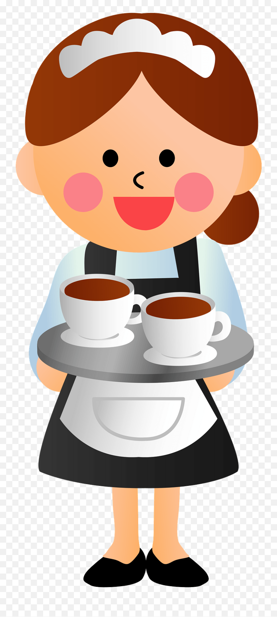Waitress Woman Clipart - Serveware Emoji,Waiter Clipart