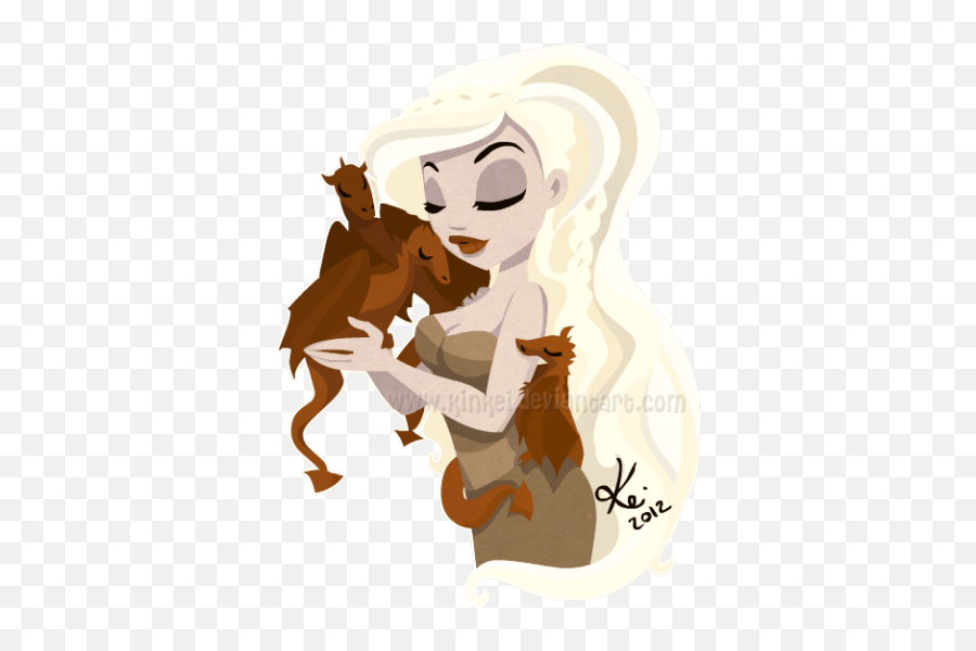 Download Daenerys Art - Fictional Character Emoji,Game Of Thrones Dragon Png