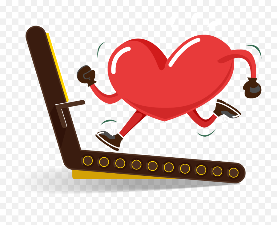 Cartoon Workout Heart - Cardiovascular Cartoon Emoji,Working Out Clipart