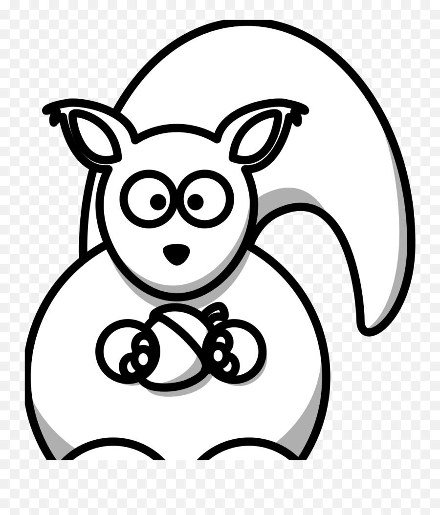 Squirrel - Withnutwhite Svg Vector Squirrelwithnutwhite Emoji,Squirrel Clipart Black And White