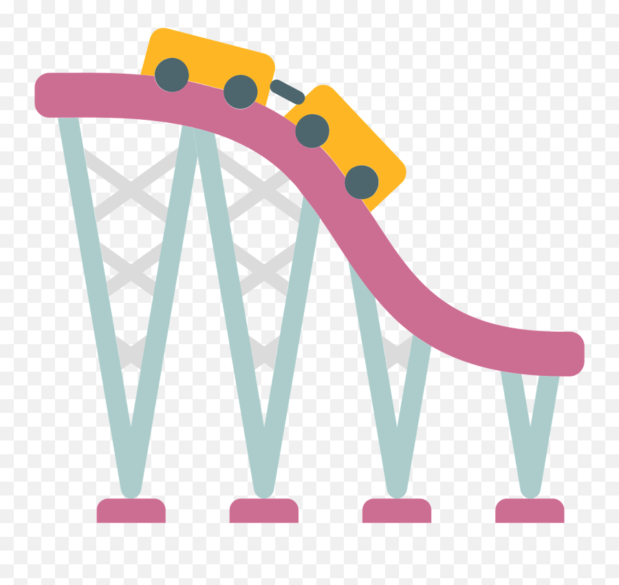 Roller Coaster Clipart - Amusement Ride Emoji,Roller Coaster Clipart