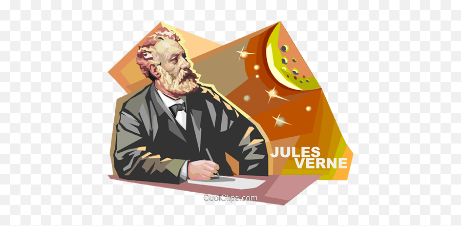 French Author Jules Verne Royalty Free Emoji,Author Clipart