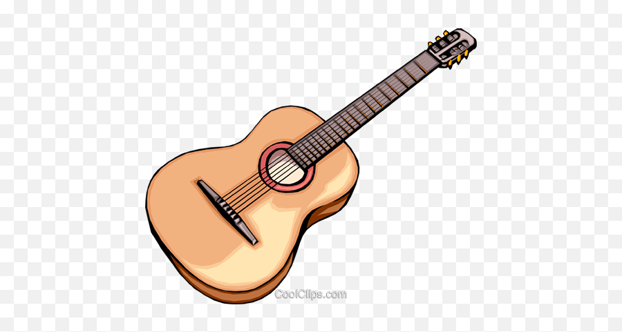 Guitar Royalty Free Vector Clip Art Illustration - Arts0001 Emoji,Acoustic Guitar Clipart