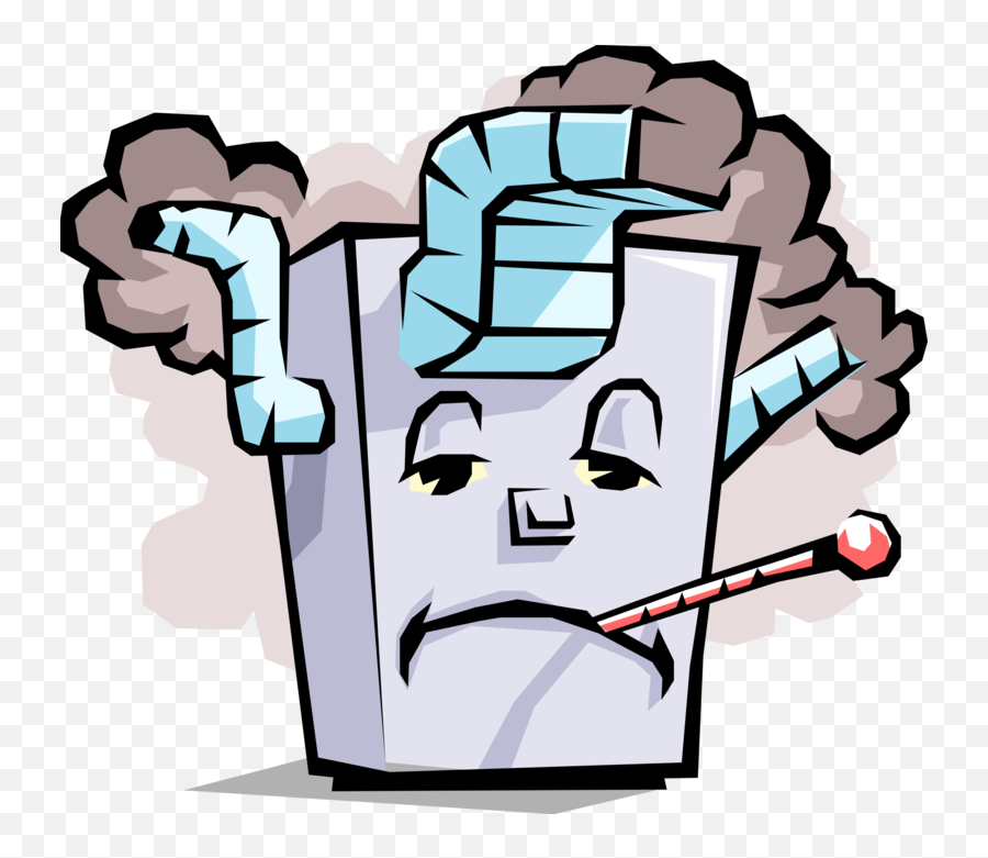 Vector Illustration Of Heating And Cooling Service - Broken Emoji,Air Conditioning Clipart