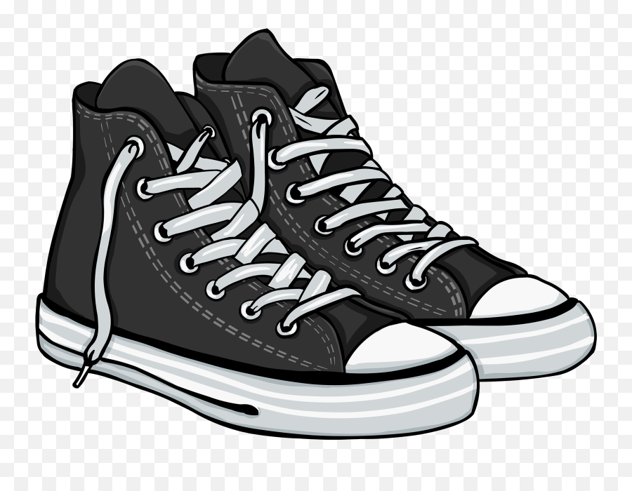 Library Of Skateboard Shoes Vector Black And White Png Files - Shoes Clipart Emoji,Skateboard Clipart