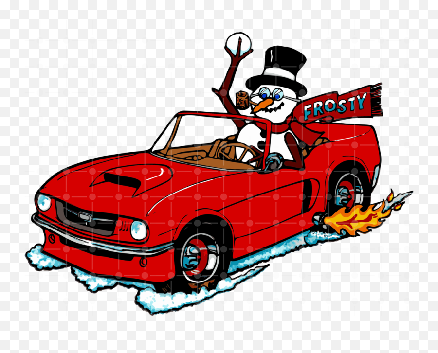 Frosty Driving A Mustang Emoji,Snow Plow Clipart