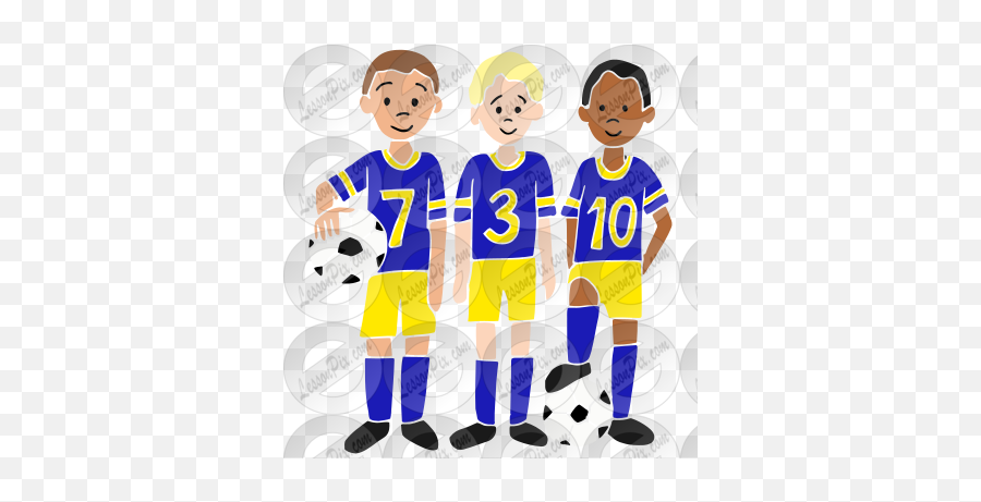 Soccer Team Stencil For Classroom Therapy Use - Great Player Emoji,Team Clipart