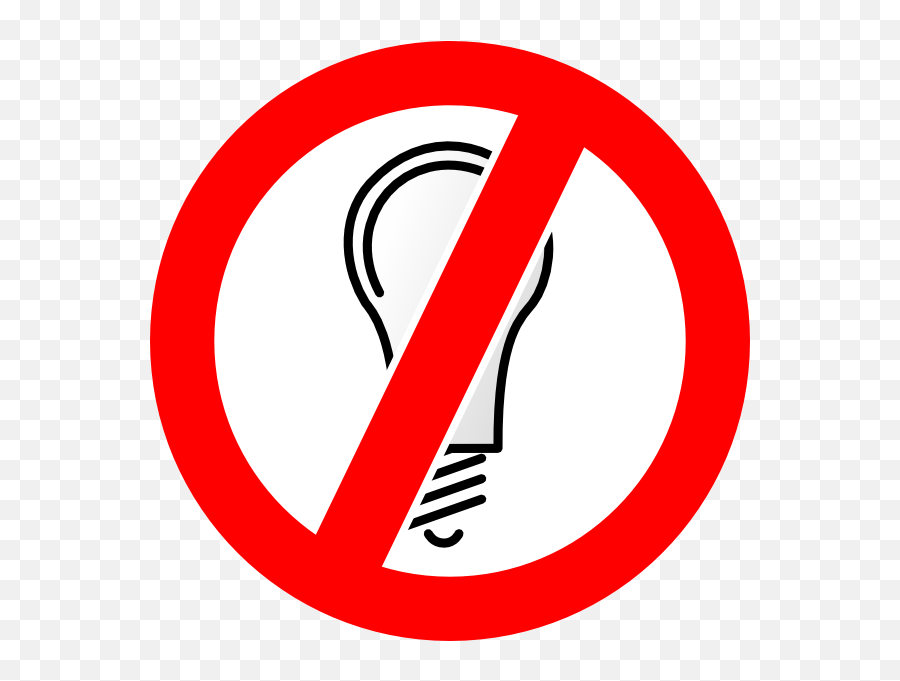 Don T Use Incandescent Bulbs Clip Art - No Light Bulb Clipart Emoji,Electricity Clipart