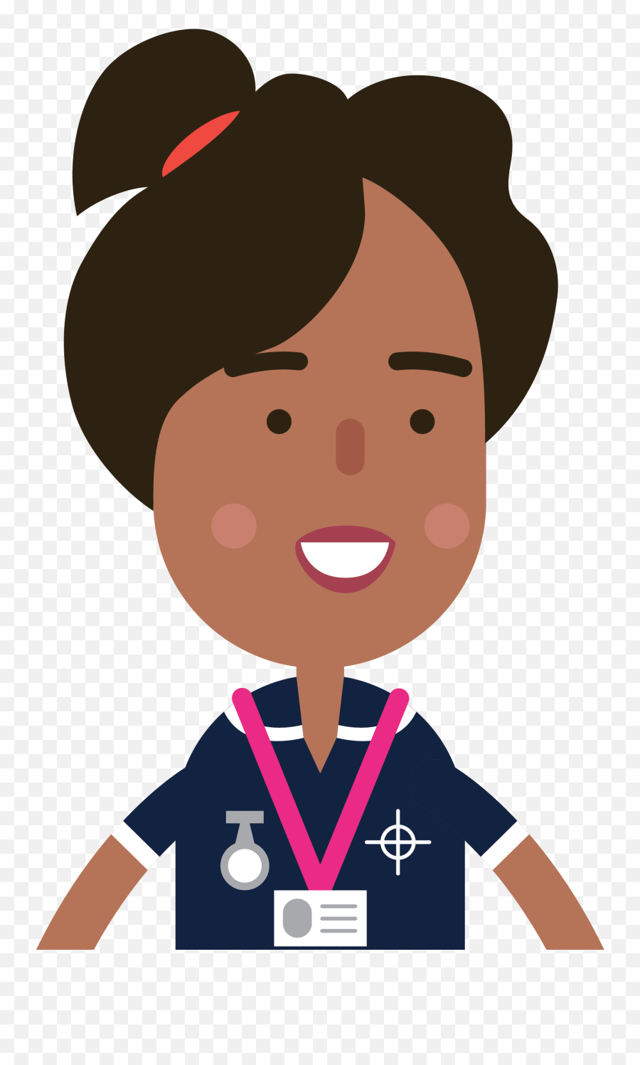 Headshot Nurse B - Cartoon Midwife Clipart Full Size Cartoon Midwife Clipart Emoji,Nursing Clipart