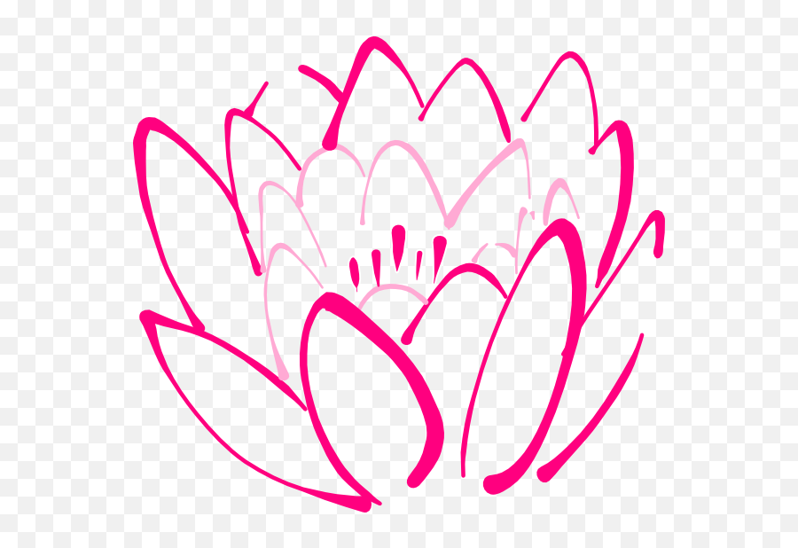 12 Petal Pink Lotus Clip Art - Vector Clip Art Online Design Emoji,Lotus Flower Clipart