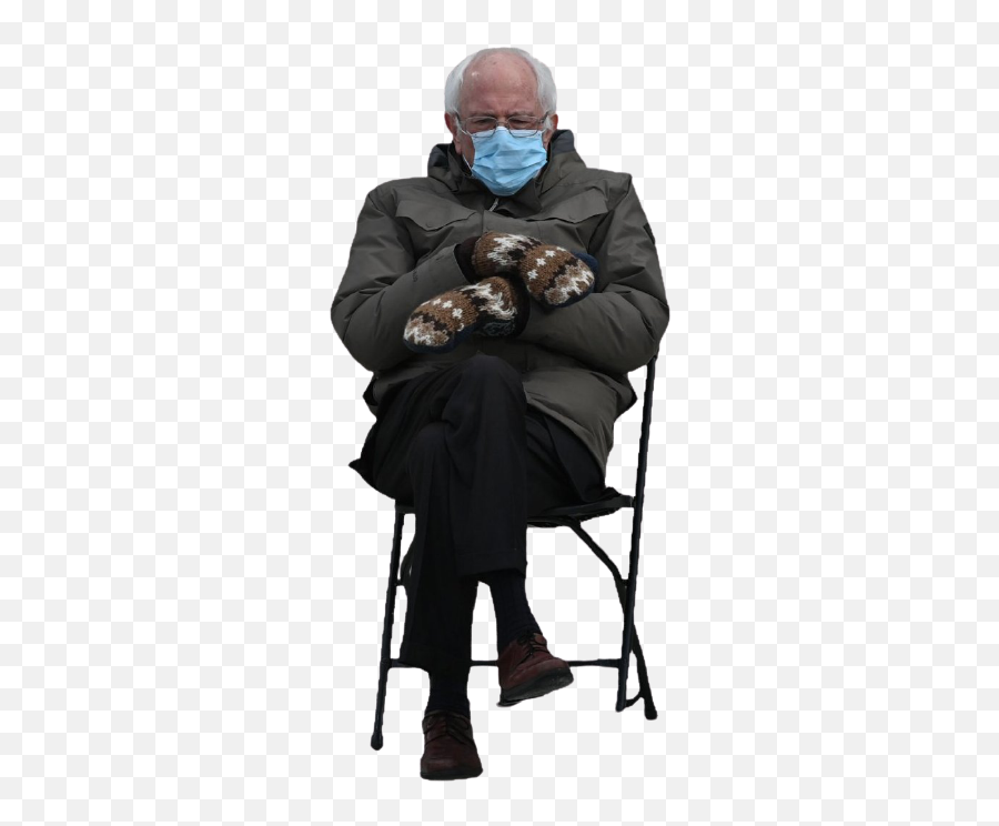 Png Of Bernie Sitting Down Memetemplatesofficial - Bernie Png Transparent Emoji,.png Images