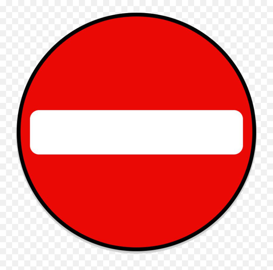 No Entry Symbol Png Transparent Images Png All - No Entry Sign Clipart Emoji,No Circle Png