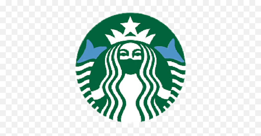 Starbucks Logo Sticker - Black Starbucks Logo Clipart Emoji,Starbucks Logo
