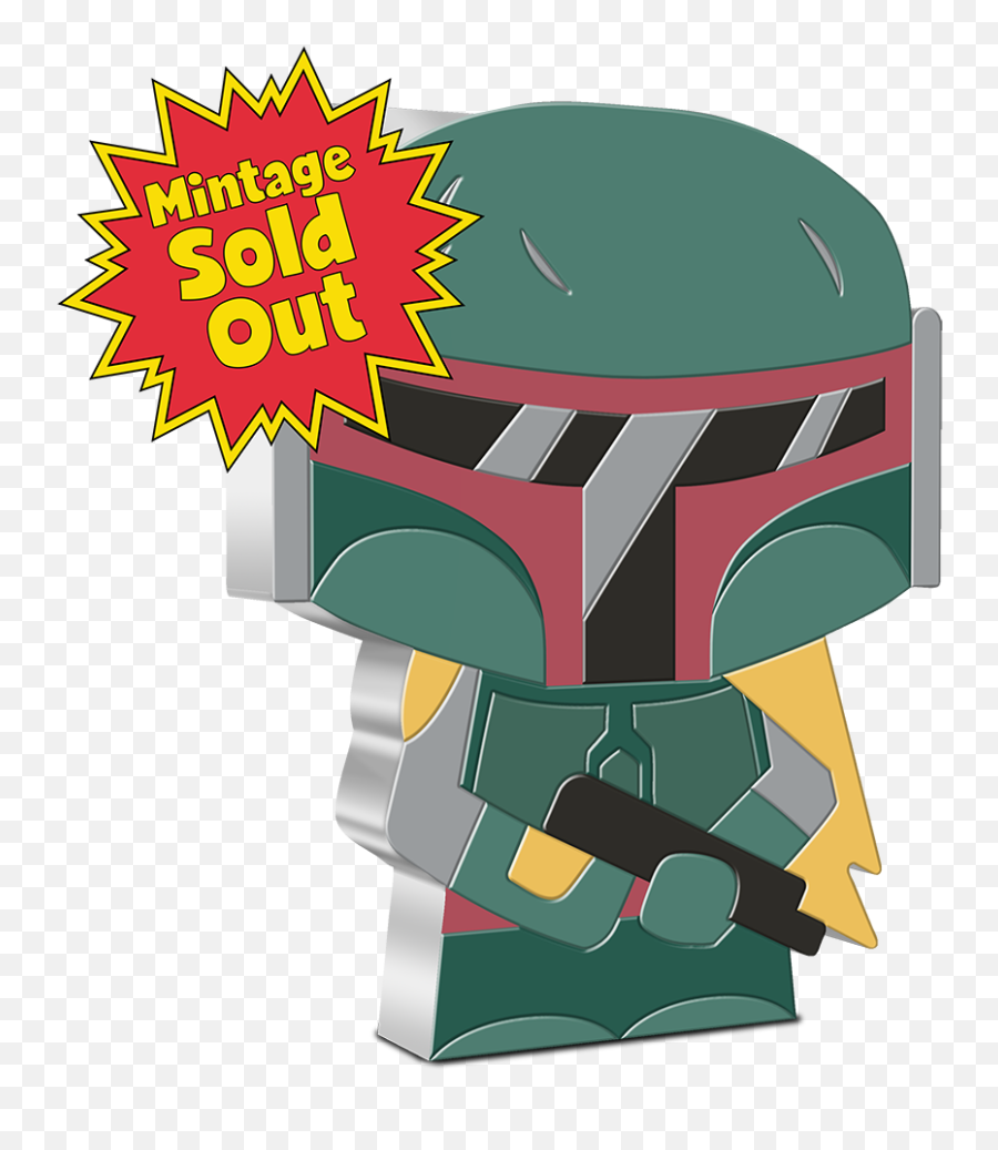 Sold Out Chibi Coin Collection Star Wars Series U2013 Boba Fett 1oz Silver Coin - Boba Fett Chibi Coin Emoji,Boba Fett Png