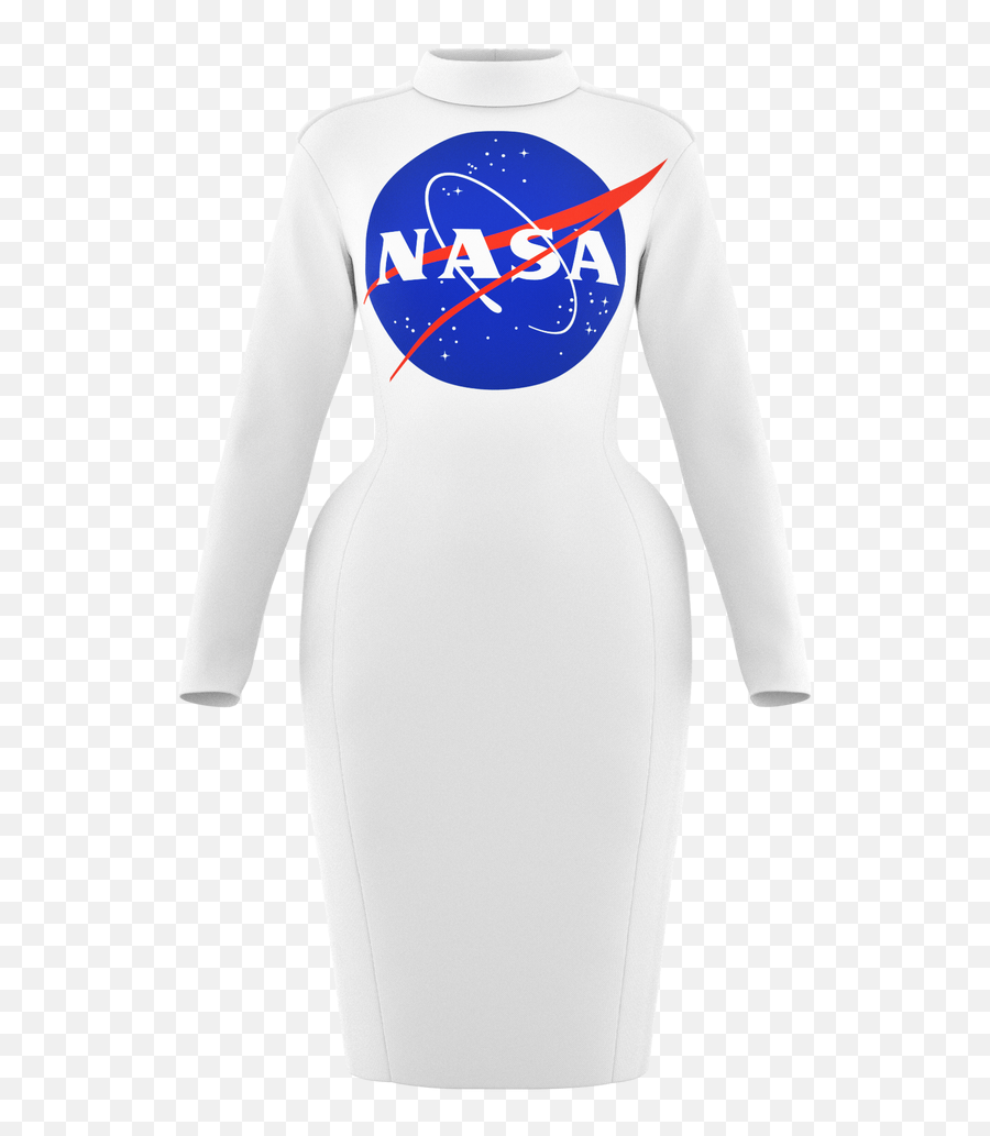 Exclusivespace Dress Nasa Insignia Logo White U2013 Dressx Emoji,Insignia Logo