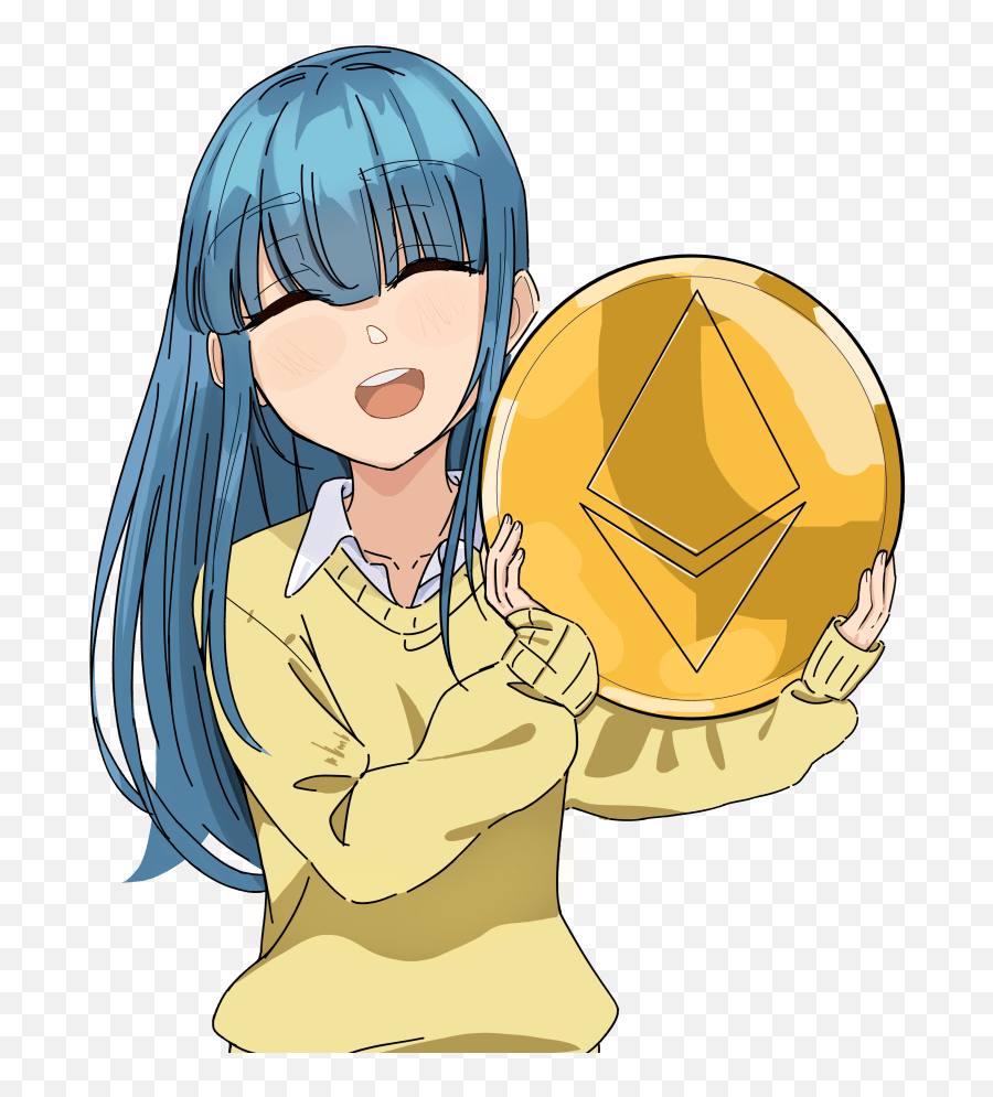 Cute Anime Girl Holding Eth C - Rarible Rarible Emoji,Cute Anime Png