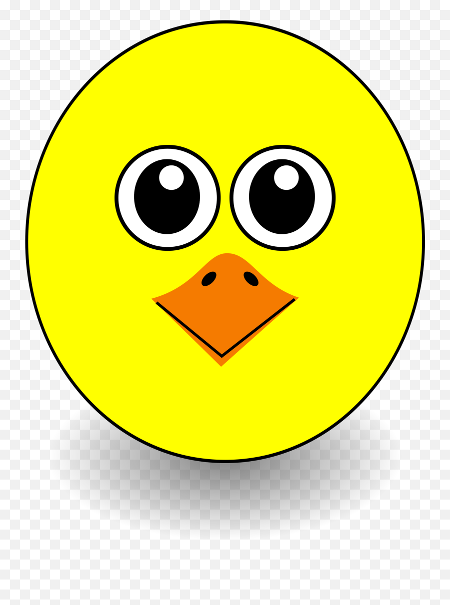 Clipart - Chick Face Cartoon Emoji,Chick Clipart