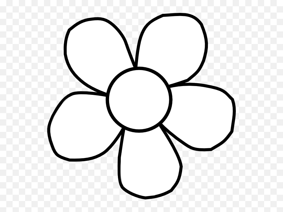 Flower Outline Free Clipart - Outline Clipart Sunflower Black And White Emoji,Sunflower Clipart Black And White
