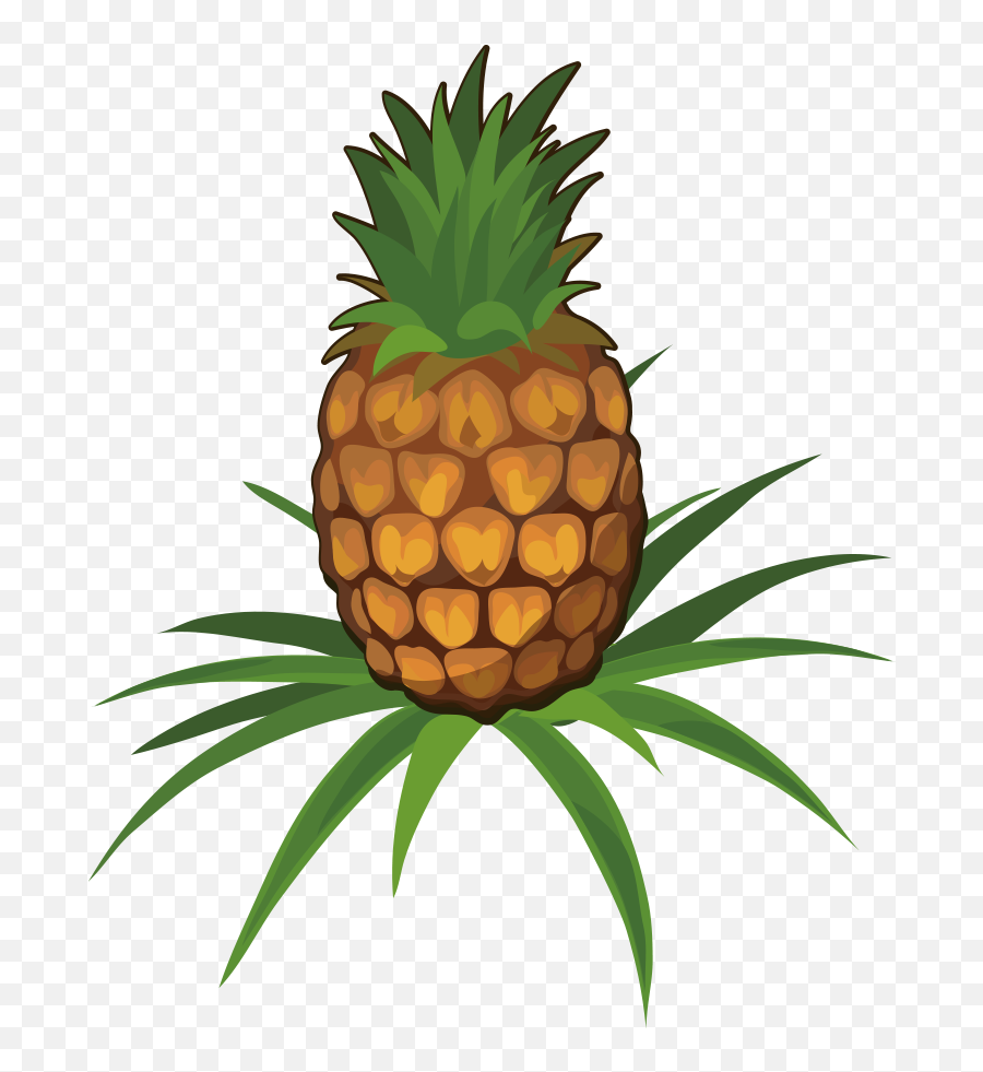 Juice Pineapple Fruit Clip Art Cartoon - Clip Art Pineapple Plant Clipart Emoji,Pineapple Clipart