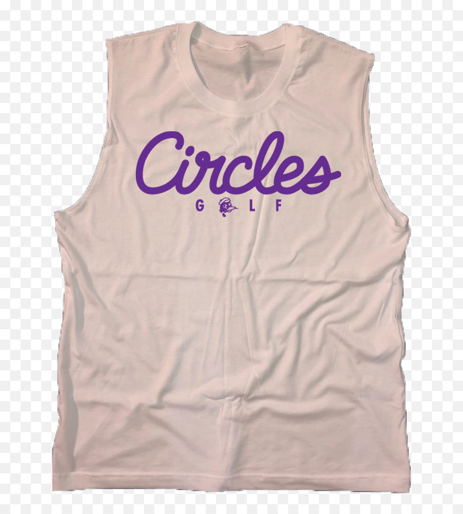 Circles Golf Text Logo With Chirps - Golf Tank Top Sleeveless Emoji,Top Logo