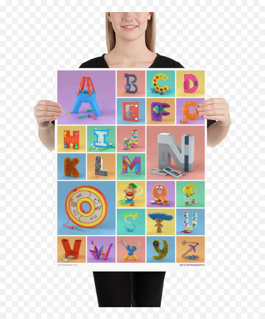 90s Toypography Poster - Poster De Adam Cole Emoji,90s Png