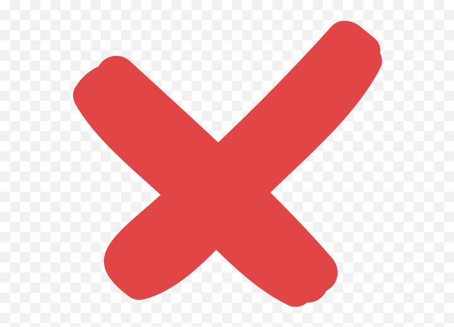 Download Soft X Mark Png Image With No - Red X Mark Transparent Emoji,X Transparent Background