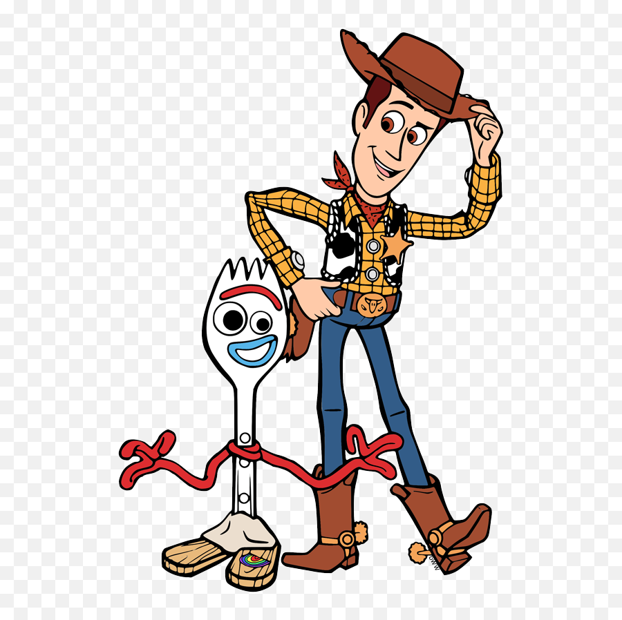 Toy Story 4 Clip Art - Forky And Woody Clip Art Emoji,Forky Png