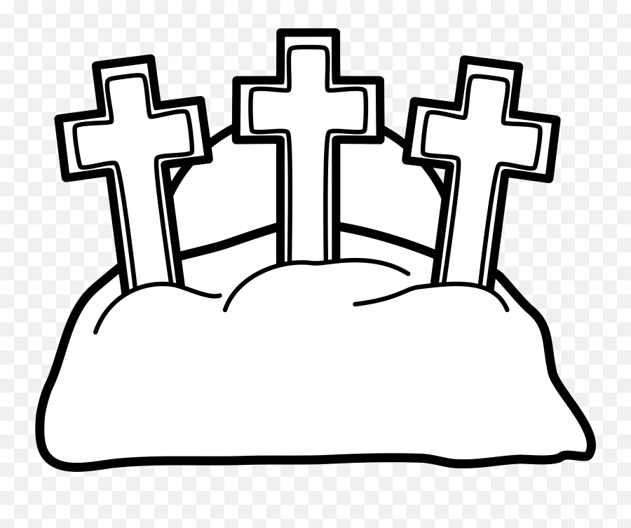 The Three Crosses On The Hill Of Emoji,Easter Christian Clipart