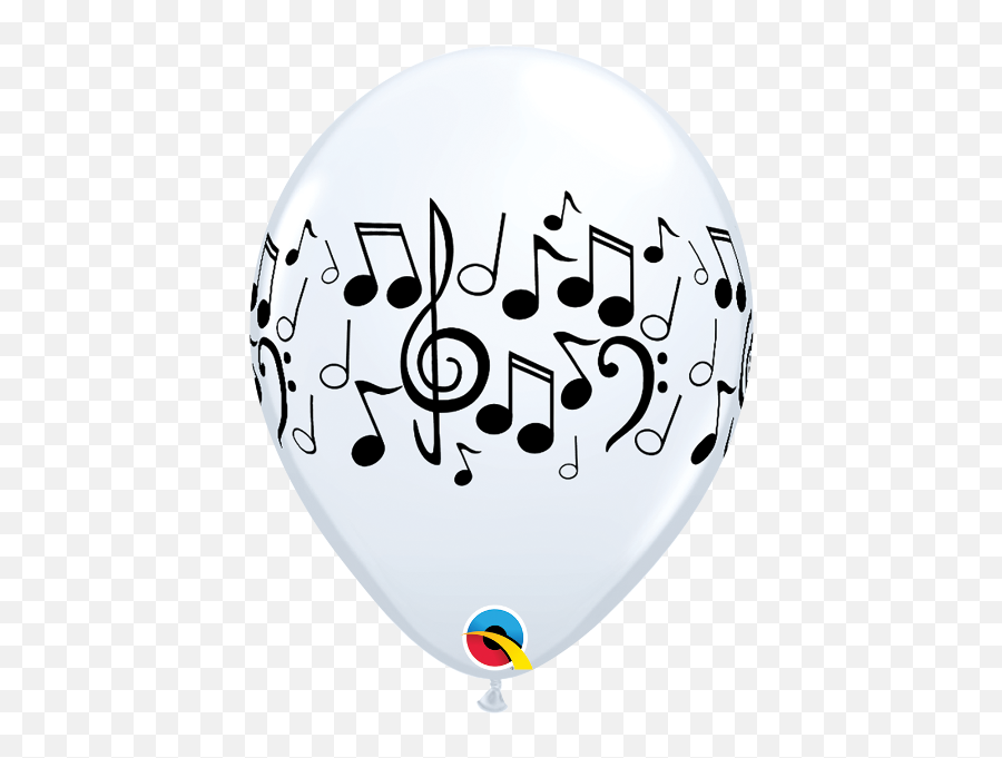 Music Notes White 11 Balloons Emoji,White Music Notes Png