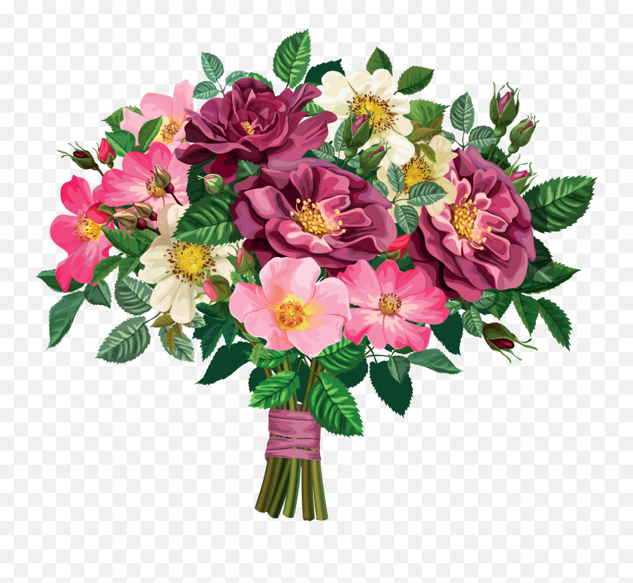 Library Of Spring Flower Bouquet Clipart Freeuse Library Png Emoji,Spring Flowers Clipart
