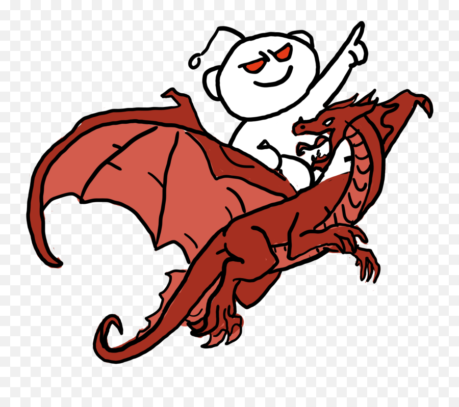 Download Reddit Snoo Riding A Dragon Png Image With No Emoji,Reddit Png