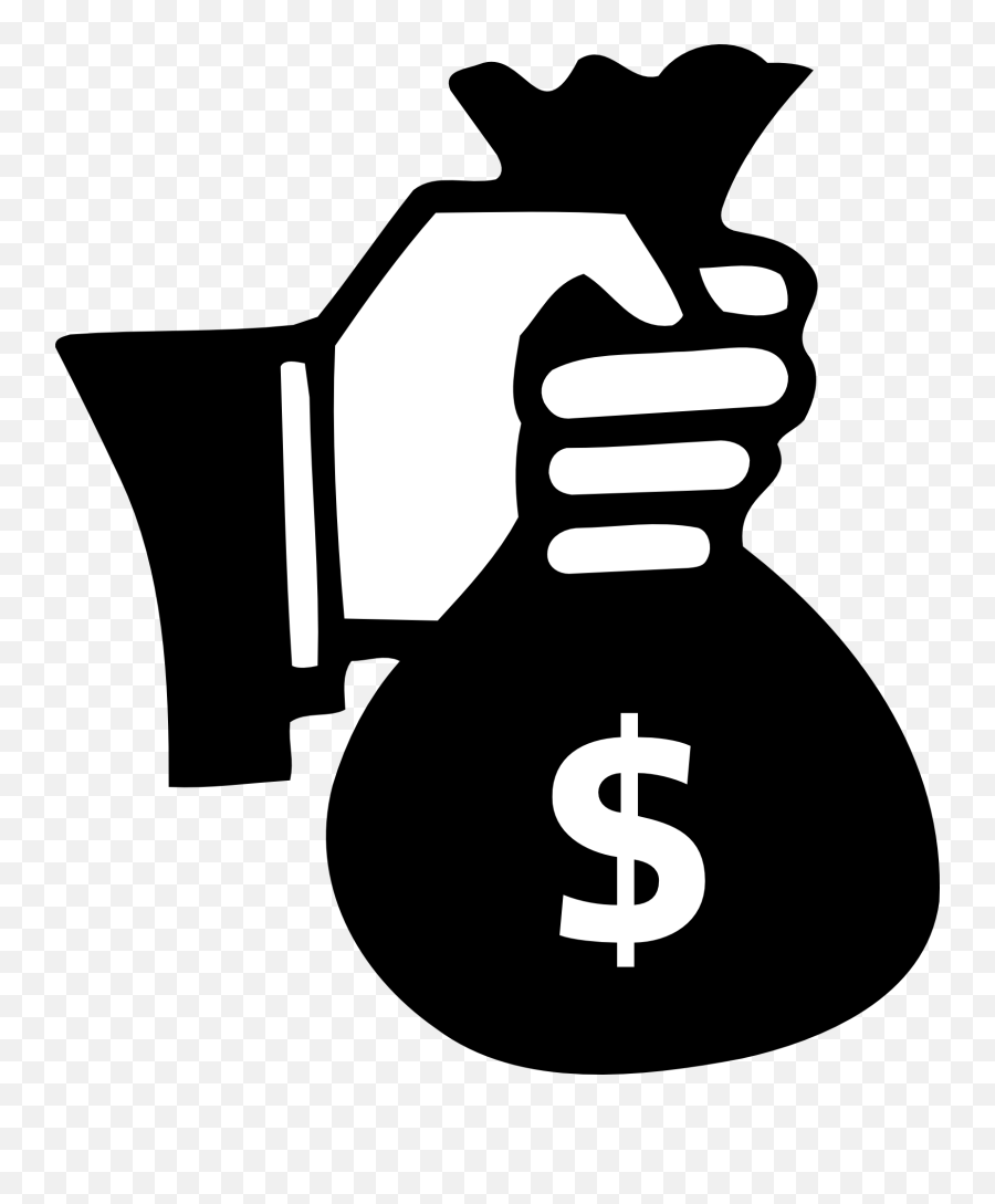 Bank Robbery Money Bag Hand - Money Silhouette Png Emoji,Money Bag Png