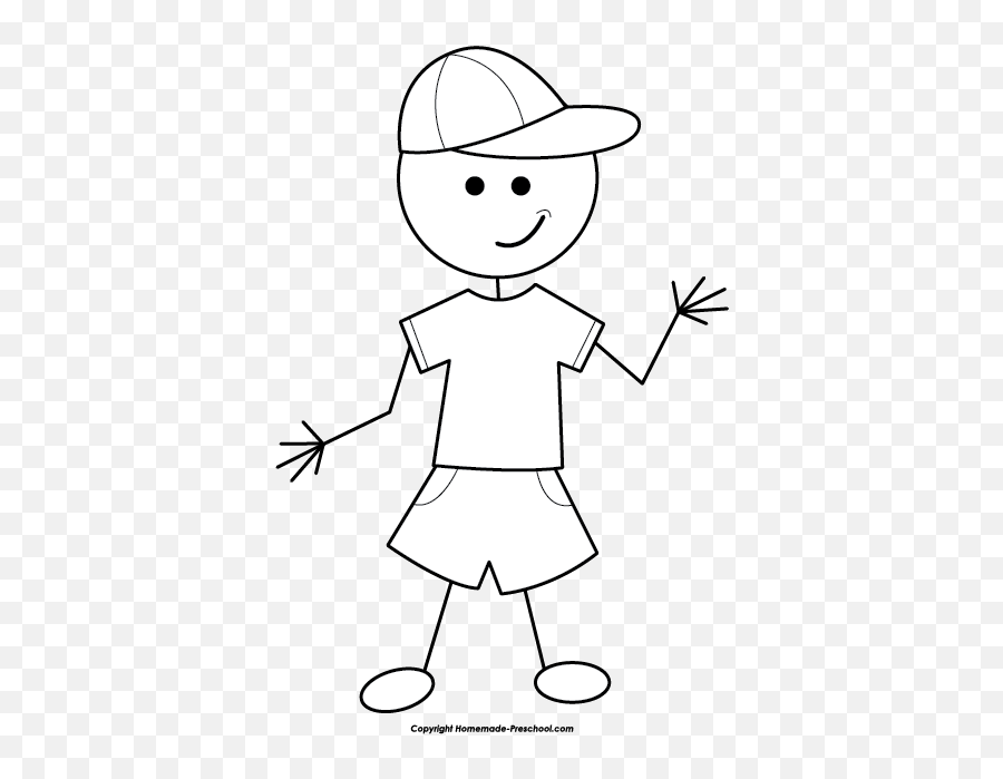 Free Stick People Clipart - Stick Figure Boy With Hat Emoji,Stick Figure Png