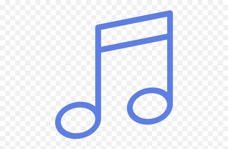 Royal Blue Music Note 2 Icon - Free Royal Blue Music Note Icons Grey Music Note Icon Emoji,Music Notes Transparent