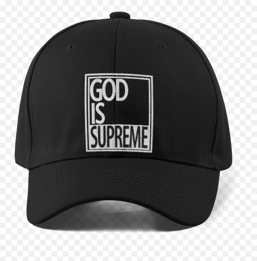 God Is Supreme Logo Dad Hat White U0026 Black U2013 God Is Supreme - For Baseball Emoji,Supreme Logo