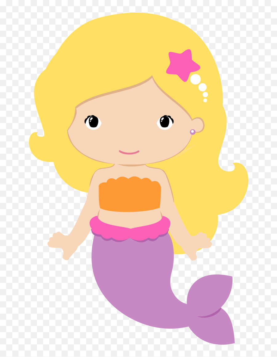 Mermaid Clipart - Pequena Sereia Loira Png Emoji,Sea Clipart