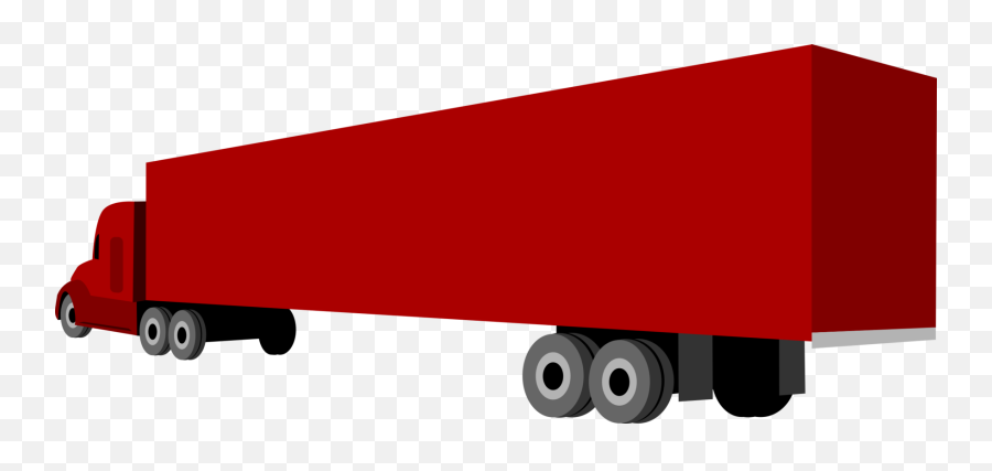 Red Semi Truck And Trailer Clipart - Free Truck Trailer Icons Emoji,Semi Truck Clipart
