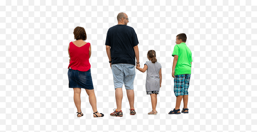 Family Photo Looking Ahead Of Them - Family Entourage Png Emoji,Family Walking Png