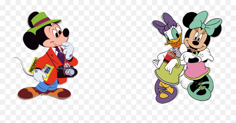 Disney Scrapbook - Minnie Mouse And Daisy Duck Emoji,Photographer Clipart