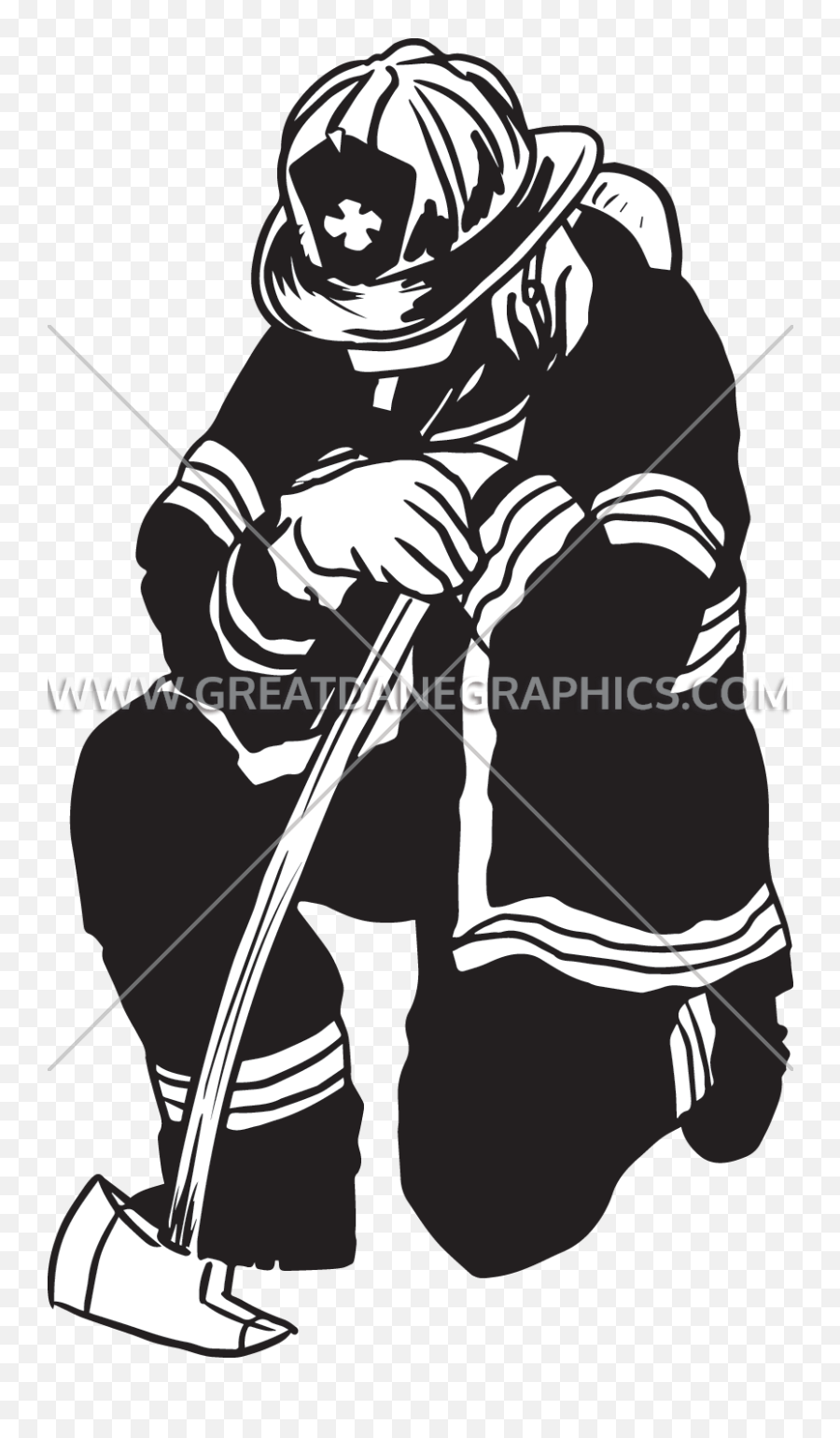 Firefighter Drawing Black And White Clip Art - Firefighter Emoji,Fireman Helmet Clipart